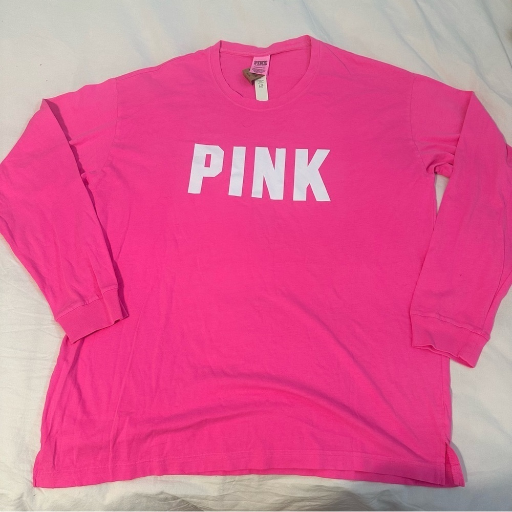 PINK Victoria's Secret Campus Cotton Long Sleeve Tee